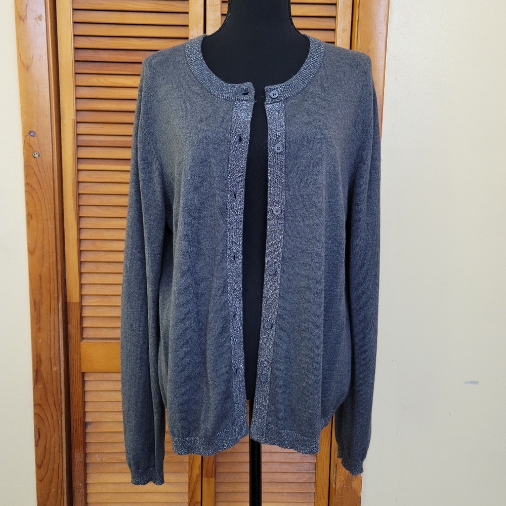 EUC Apostrophe Cardigan Sweater Size Large